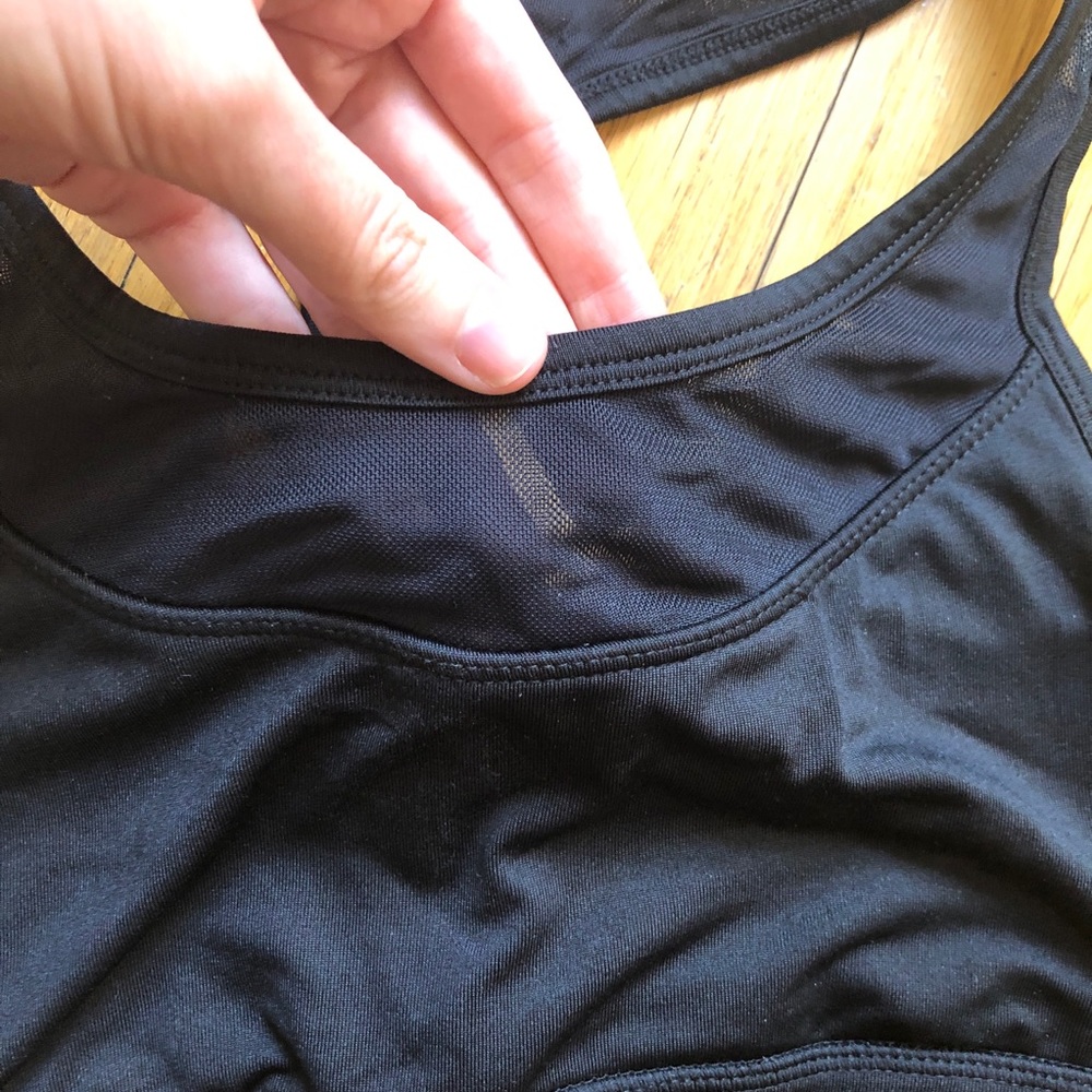 Reebok Women Workout Sports Bra Black Size S Small Mesh Racerback Athletic - Picture 7 of 11